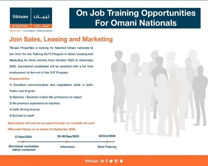 شركة تبيان للعقارات - فرص تدريب على رأس العمل 2 IMG ٢٠٢٠٠٩٢٠ ٢٢٥٥٢٩